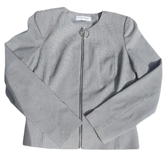 Calvin Klein Gray Petites Women's Jacket 6P Gray - Picture 3 of 14